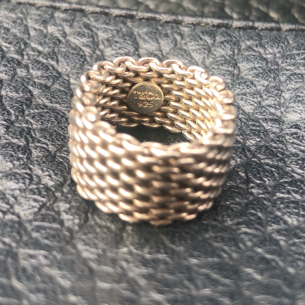 Tiffany & Co. silver mesh ring